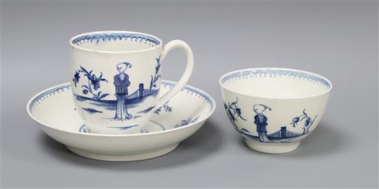 A Worcester waiting Chinaman trio, c.1760